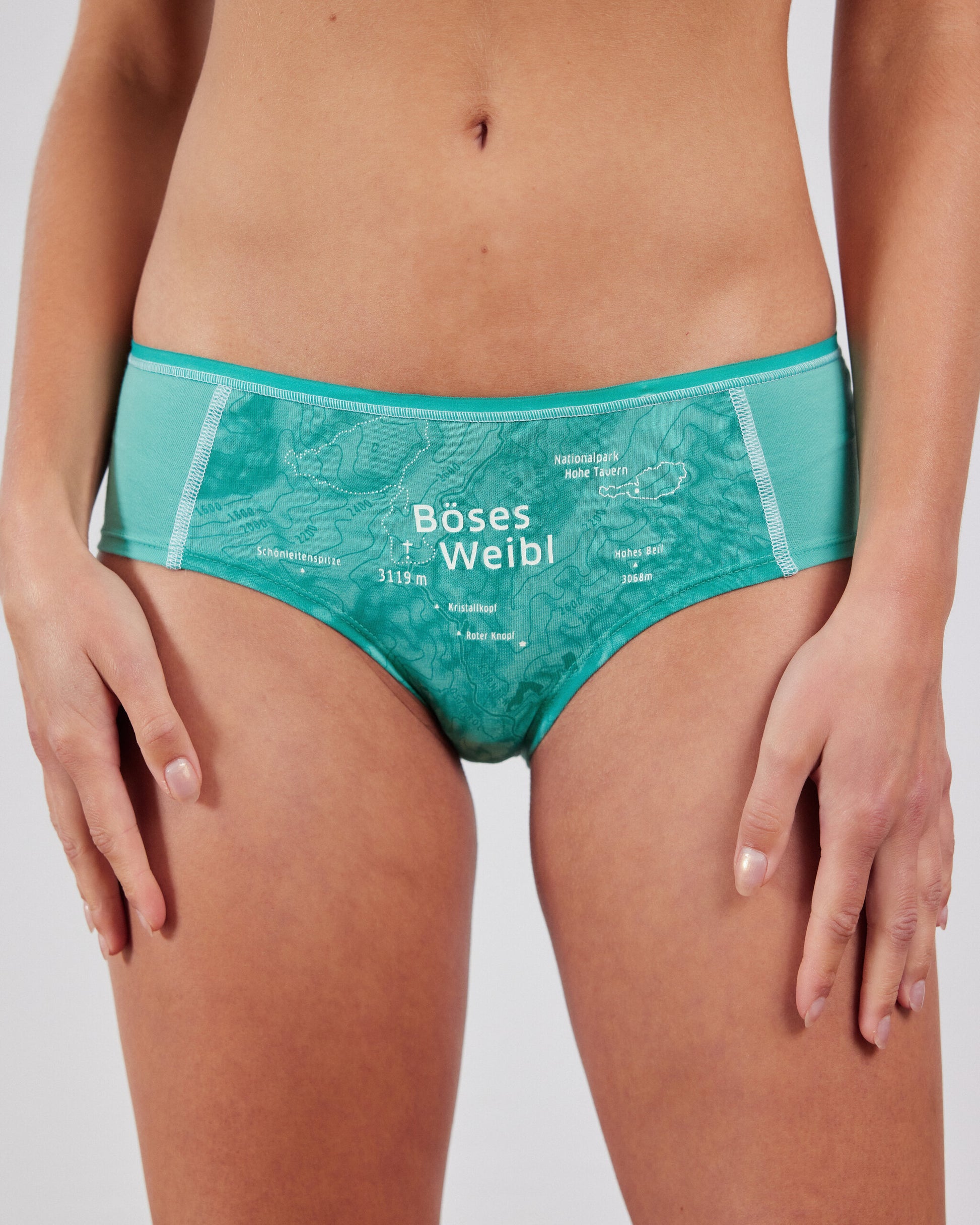 Damen Unterhose Böses Weibl. Bedruckte Unterwäsche. Bio Kleidung Online Shop. Coole Geschenke für junge Frauen.