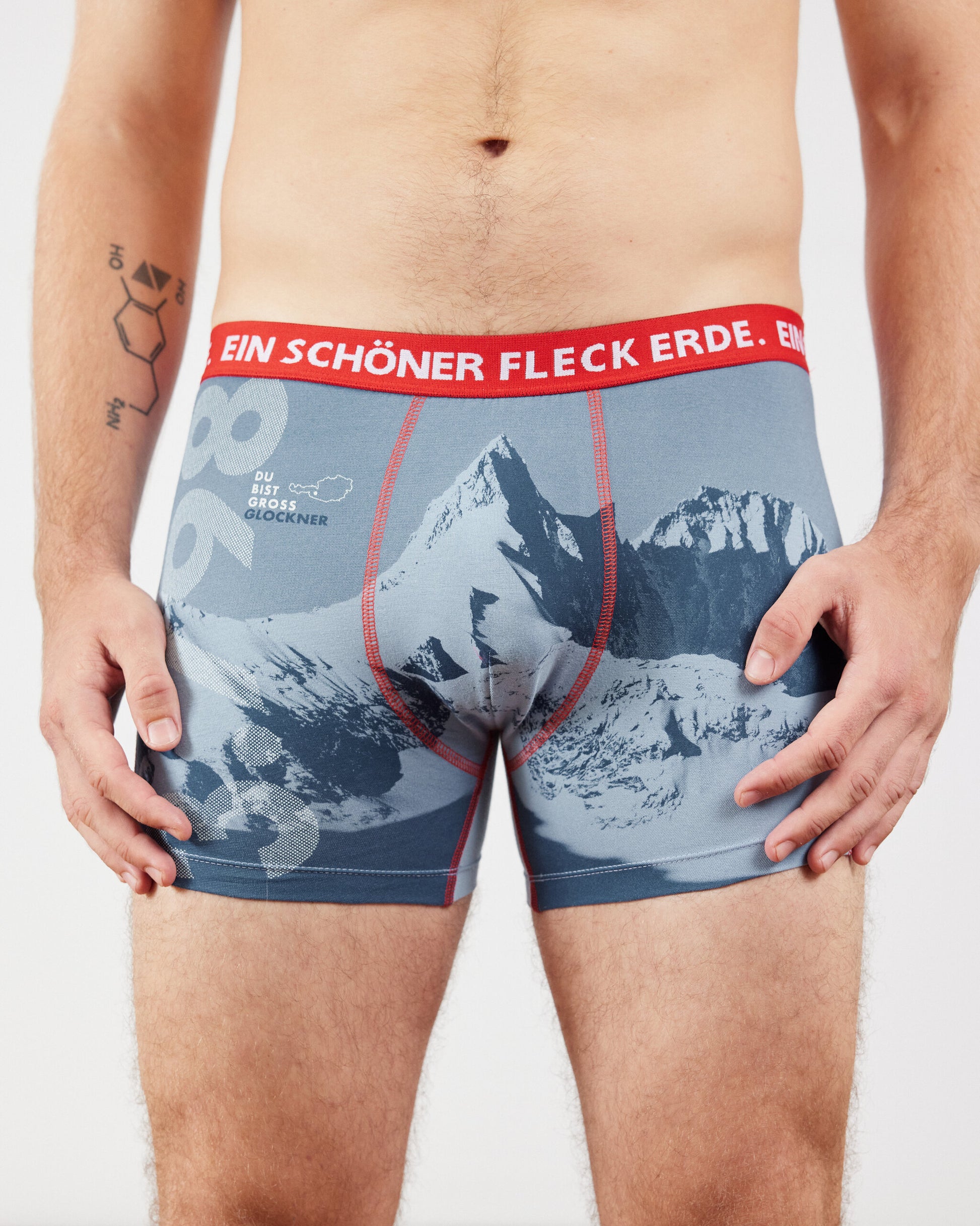 Boxershorts GROSSglockner. Unterhose Sport. Nachhaltige Geschenkideen Weihnachten.