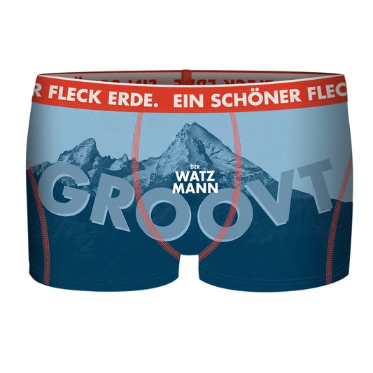 Der Watzmann ruft. Der Watzmann groovt. Unterhose aus Bio-Baumwolle für Bergsteiger.